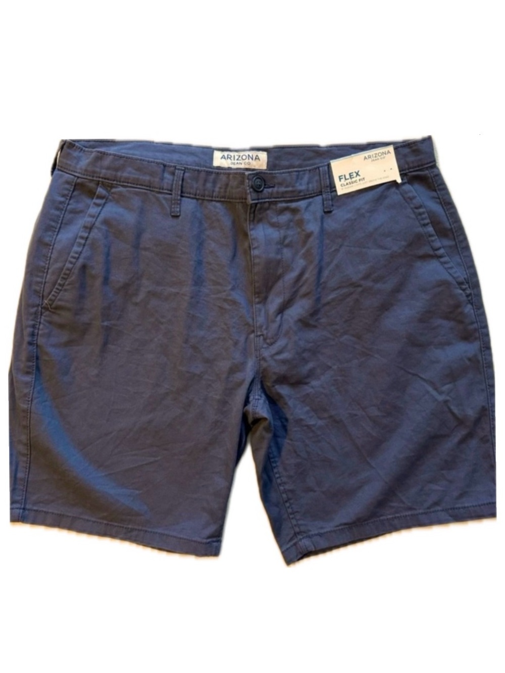 Arizona Jean Co. Flex Classic Fit Chino Shorts Navy Blue Men's sz 38 NWT